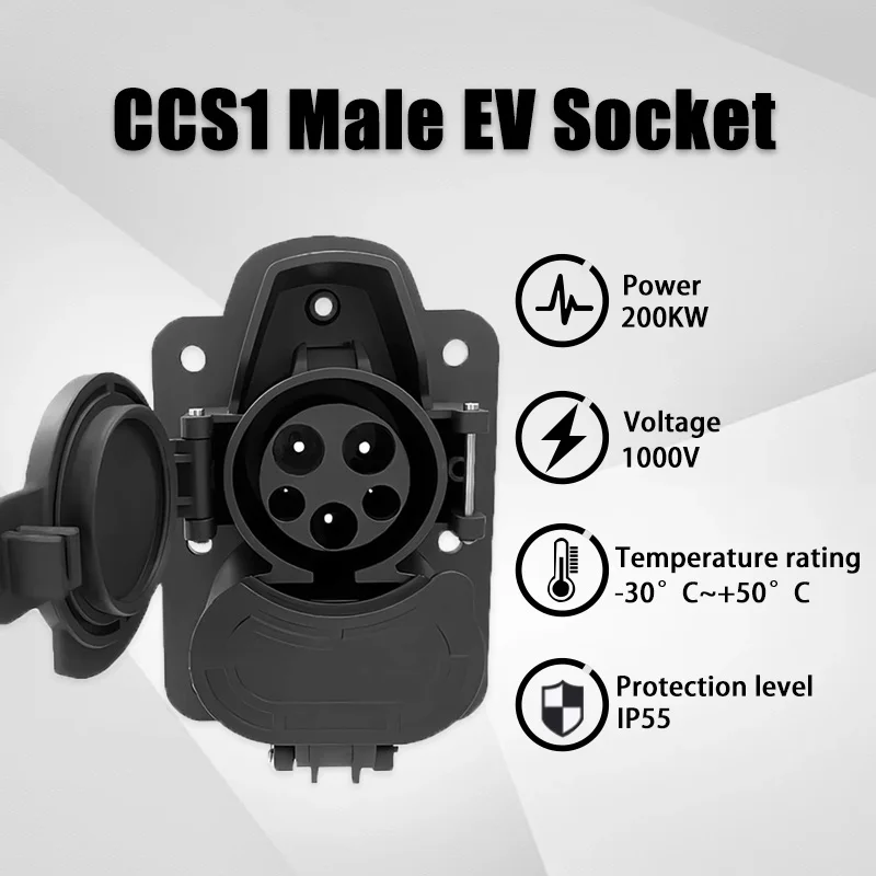 200A COMBO 1 CCS 1 SAE J1772 EV Charger Connector CCS1 socket EVSE DC Fast charging Type 1 SOCKET for Electric car accessories