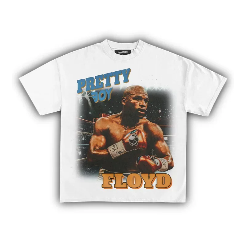 Floyd Mayweather Pretty Boy T-Shirt Oversized Boxing Graphic Cotton Tee Undefeated Champion Men Women Urban Fight Merch