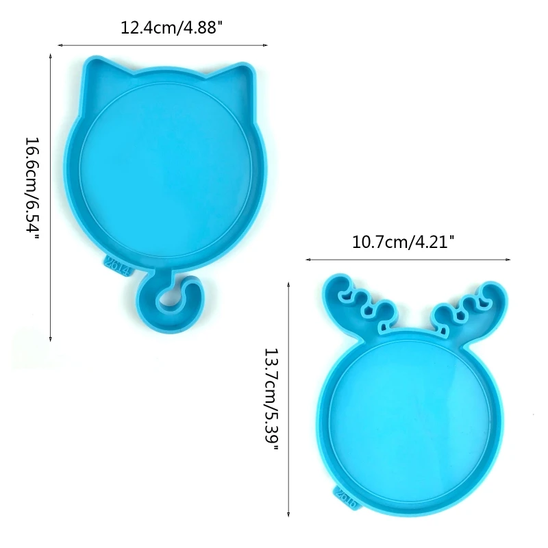 Molde resina colgante creativo, posavasos, molde silicona, ciervo para fundición gatos para Ho