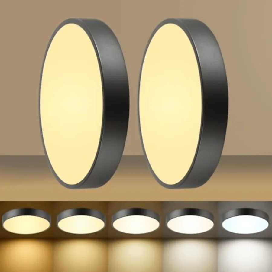 

Потолочный светильник с регулируемой яркостью 24 Вт, 12 дюймов, светодиодный, для спальни, кухни, прихожей, суперяркий, 2 шт.