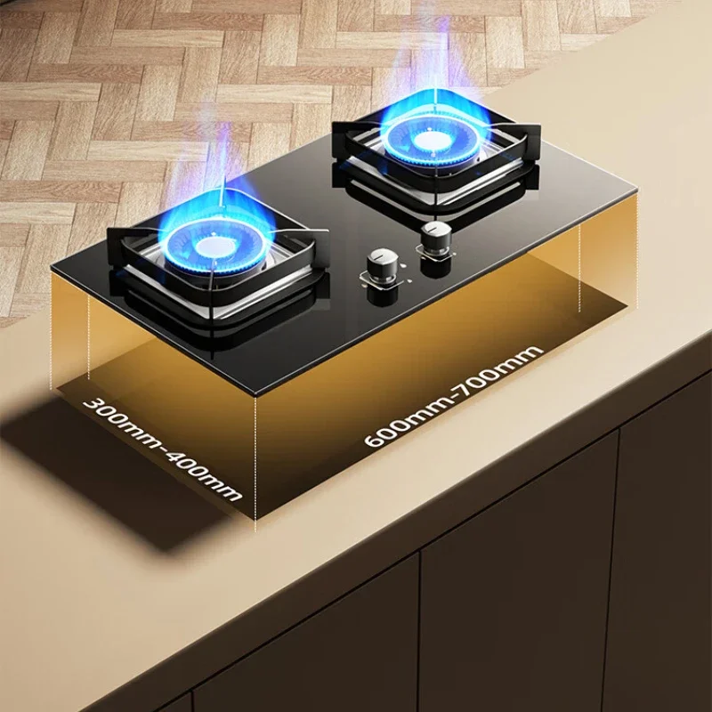 Household Double Gas Stove Desktop Natural Liquefied Gas Stove Embedded Fire Stove Estufas De Gas Para Casa Fogao Cooktop