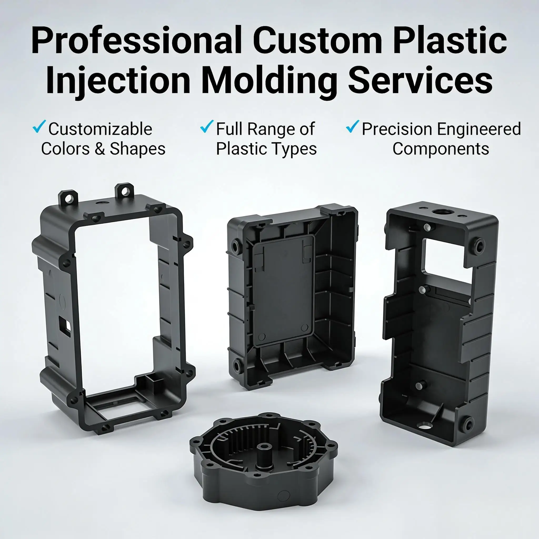 Factory Overmolding Insert Double Color PP TPE ABS Plastic Injection Molding Service Custom Made Molded Big Plastic Parts