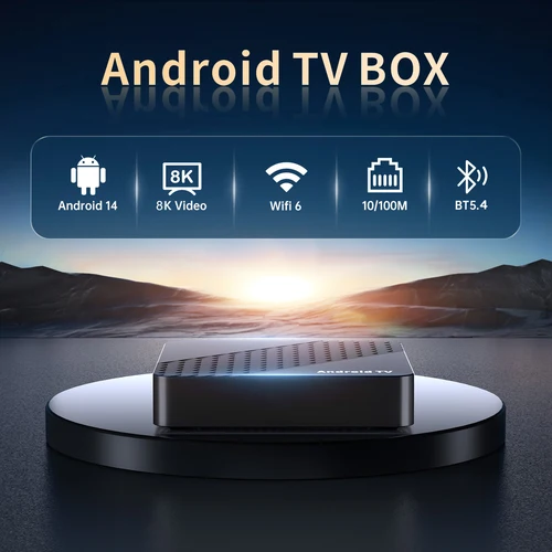 Imagen 2 del producto X10 2025 Real Android 14 Smart TV Box compatible con 2,4G y 5G Dual Wifi 6 BT5.4 Quad-core 4K 8K Video Netflix reproductor multimedia decodificador