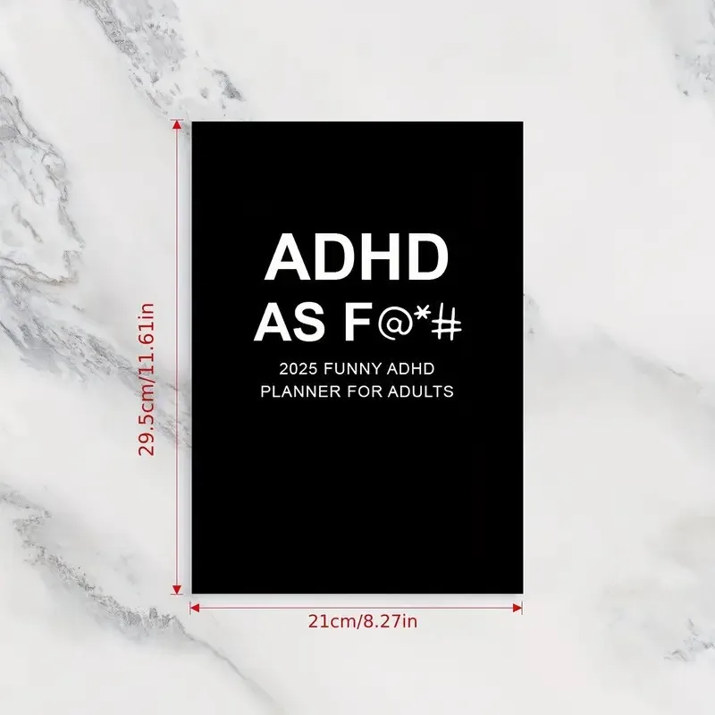 2026 Funny ADHD Planner Adult Daily Organizer My Brain Too Many Tabs Open Focus Management Notebook