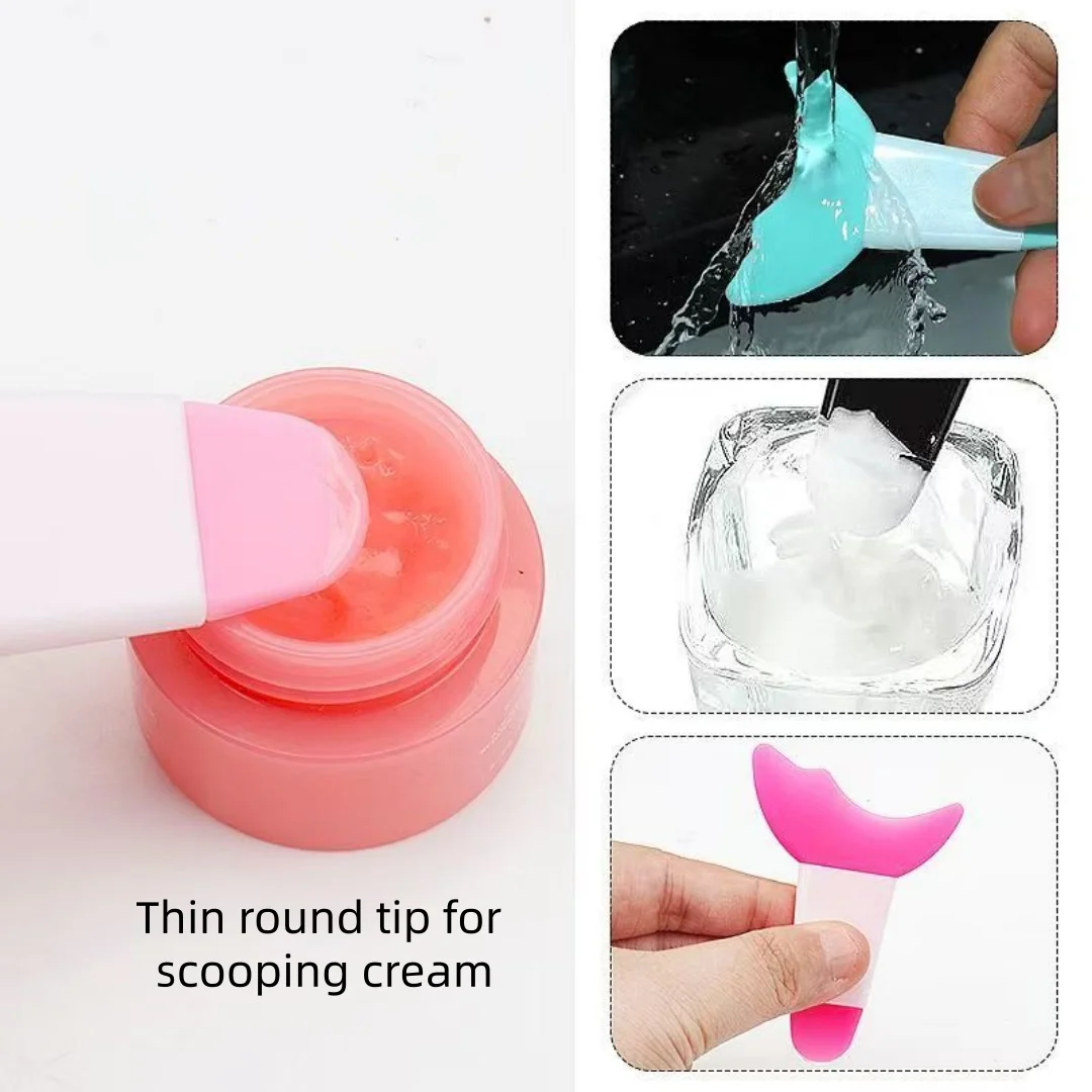 65（1）---ที่ป้องกันขนตาซิลิโคน - อุปกรณ์ช่วยเขียนอายไลเนอร์และมาสคาร่าสำหรับมือใหม่, เครื่องมือแต่งตาซิลิโคนนุ่มรูปพระจันทร์เสี้ยว