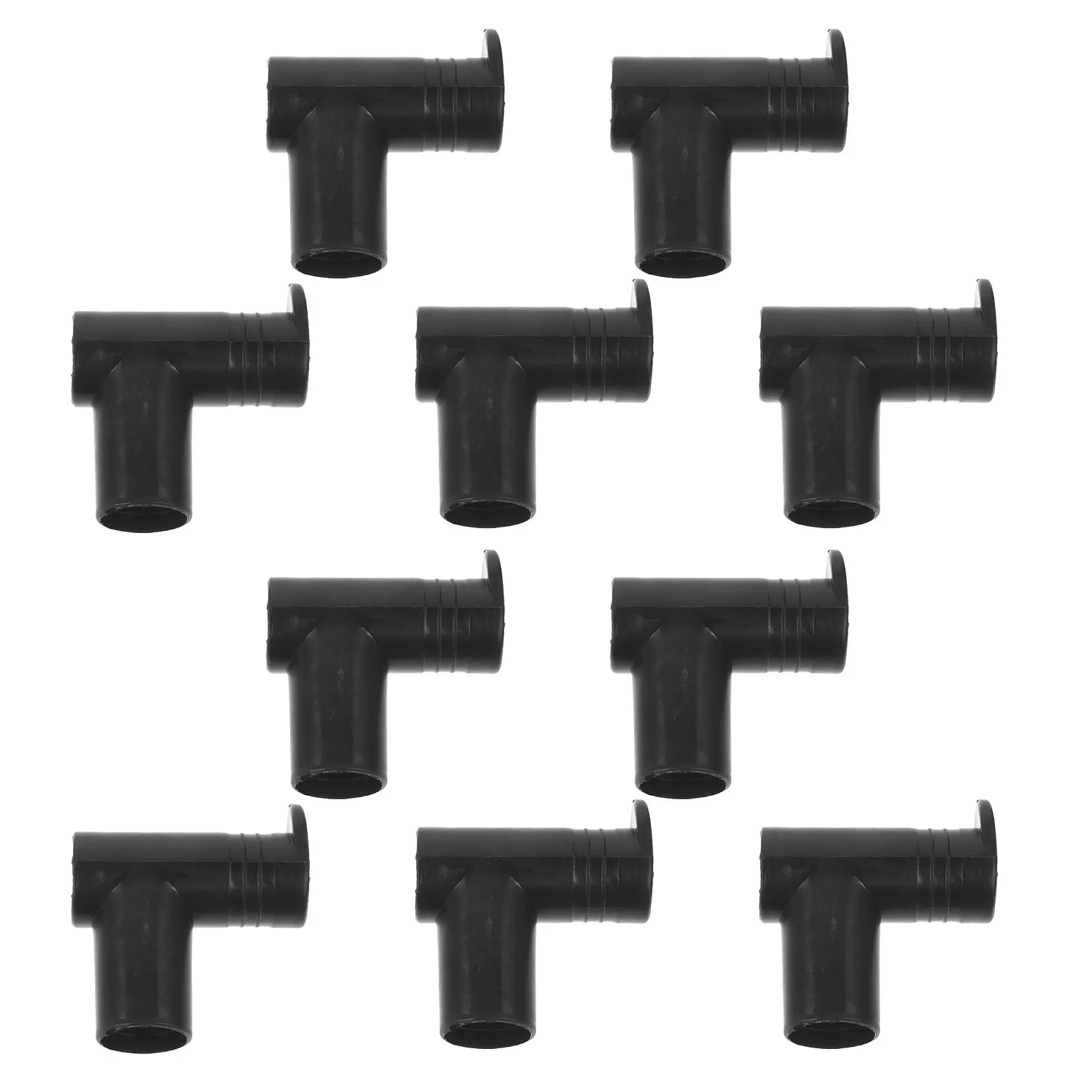 10Pcs Closet Rod Connector Joint Plastic Angle Clothes Rack Rail Connectors End Caps Portable Wardrobe Drying Rack Tube Fittings