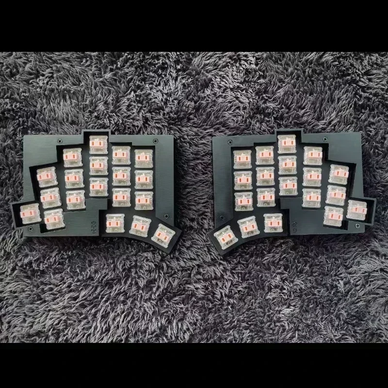 TOTEM Kit Keyboard Split Nirkabel Kustom 2Mode Bluetooth/Tipe-c Keyboard Mekanis Profil Rendah Menggunakan Kailh Choc V1 Switch ZMK