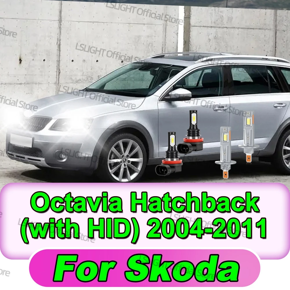 

2/4x двухсторонние 3570 CSP фары 6000K светодиодные противотуманные фары для Skoda Octavia Hatchback 2004-2011 2005 2006 2007 2008 2009 2010