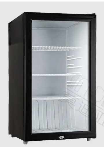 Refrigerador Electrodomésticos Congelador de tamaño pequeño / Frigorífico móvil para el hogar / Mini refrigerador de bar con puerta de vidrio