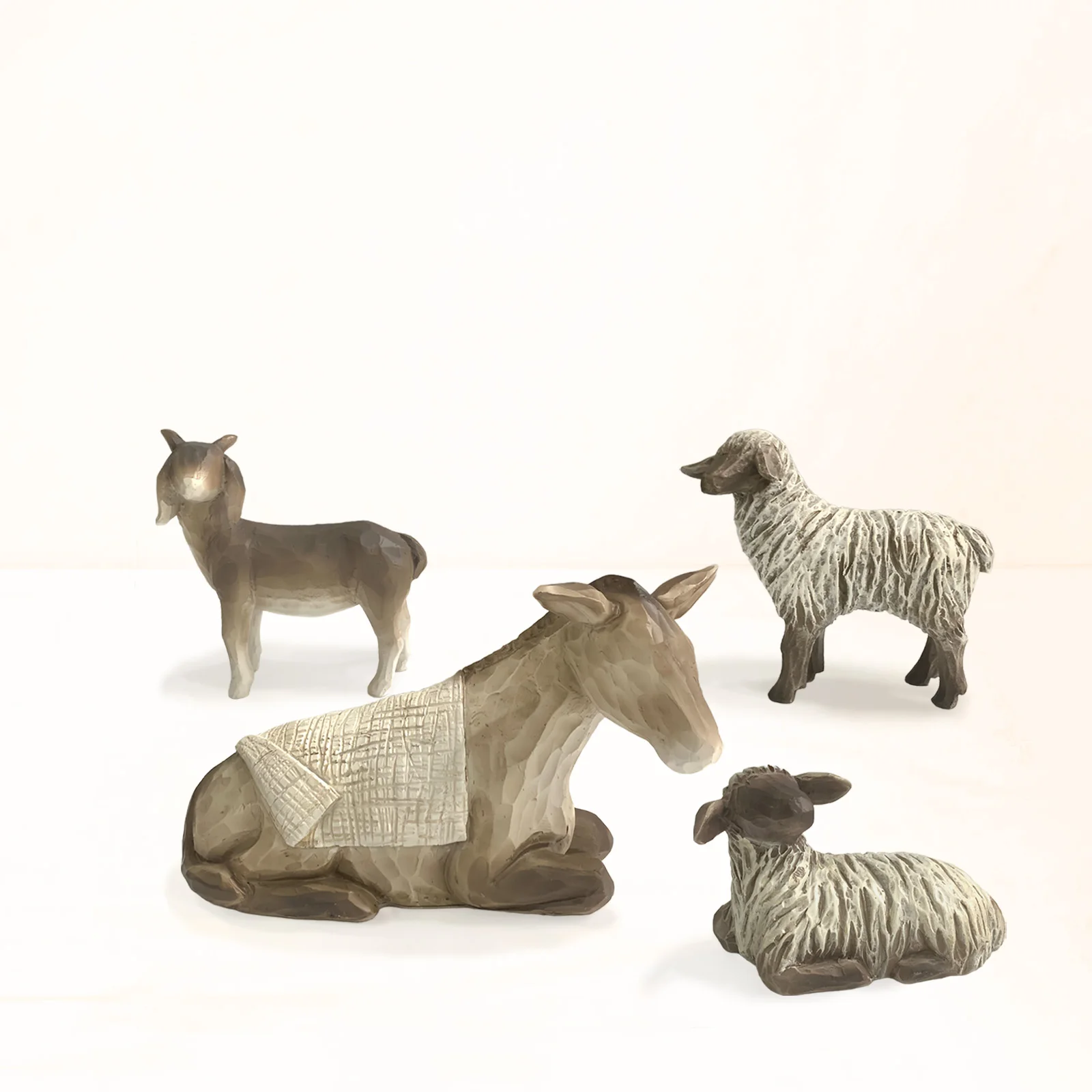 

Animal Series Resin Statue Set - 4-Piece Home Decor featuring Sheep and Horse Desk Ornaments for Stylish Living Room Decoration