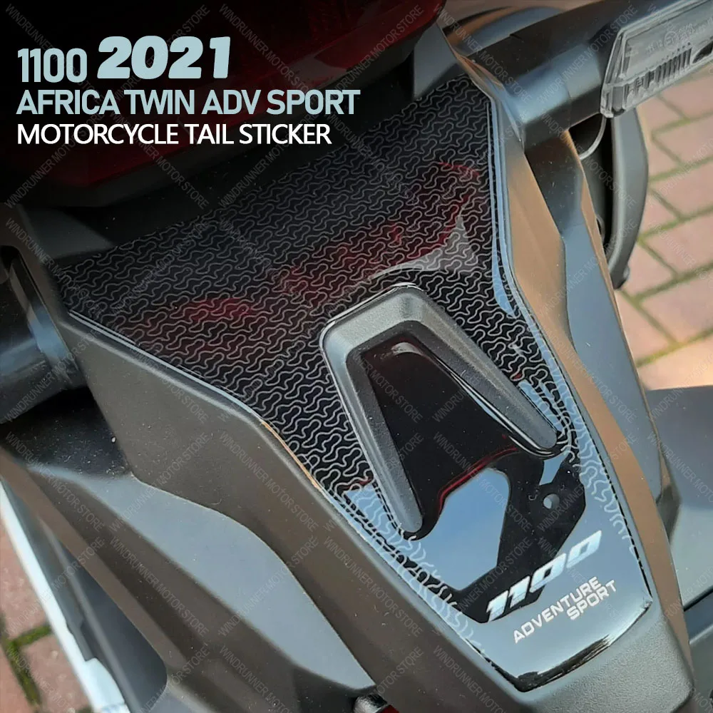 For 1100 AFRICA TWIN ADV SPORT 2021 Motorcycle Accessories Motorcycle Tail Sticker Protector 3D Epoxy Resin Sticker