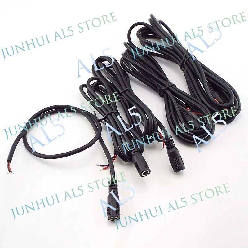 DC 5.5*2.1mm Female Plug Power Supply  Cable DIY Extension 20 AWG Jack Cord DC Connector  For Copper Extension Power Cord B5