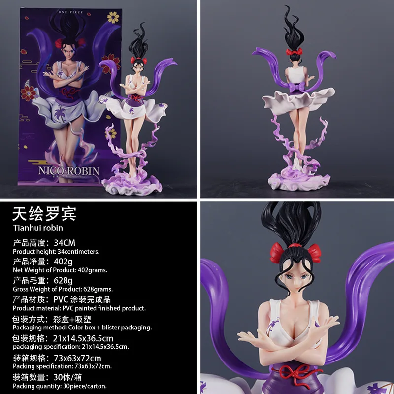 34cm Anime One Piece Nico Robin Figures Seraphim Falls Sexy Action Figure Girls Women'S Solid Figures Collection Ornament Gifts