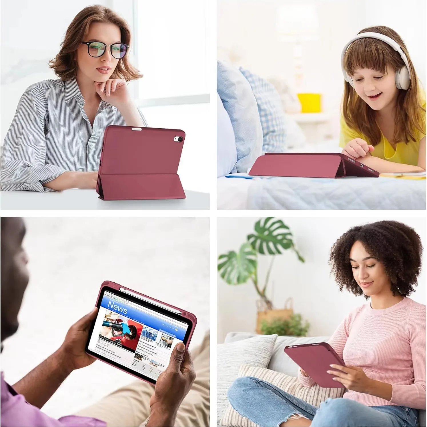 Stiftetui für iPad 11/10 11. Generation (A16) 11-Zoll 2025/ 10. Generation 10,9-Zoll 2022, Magnetische Flip Smart Stand Hülle – Detail 6