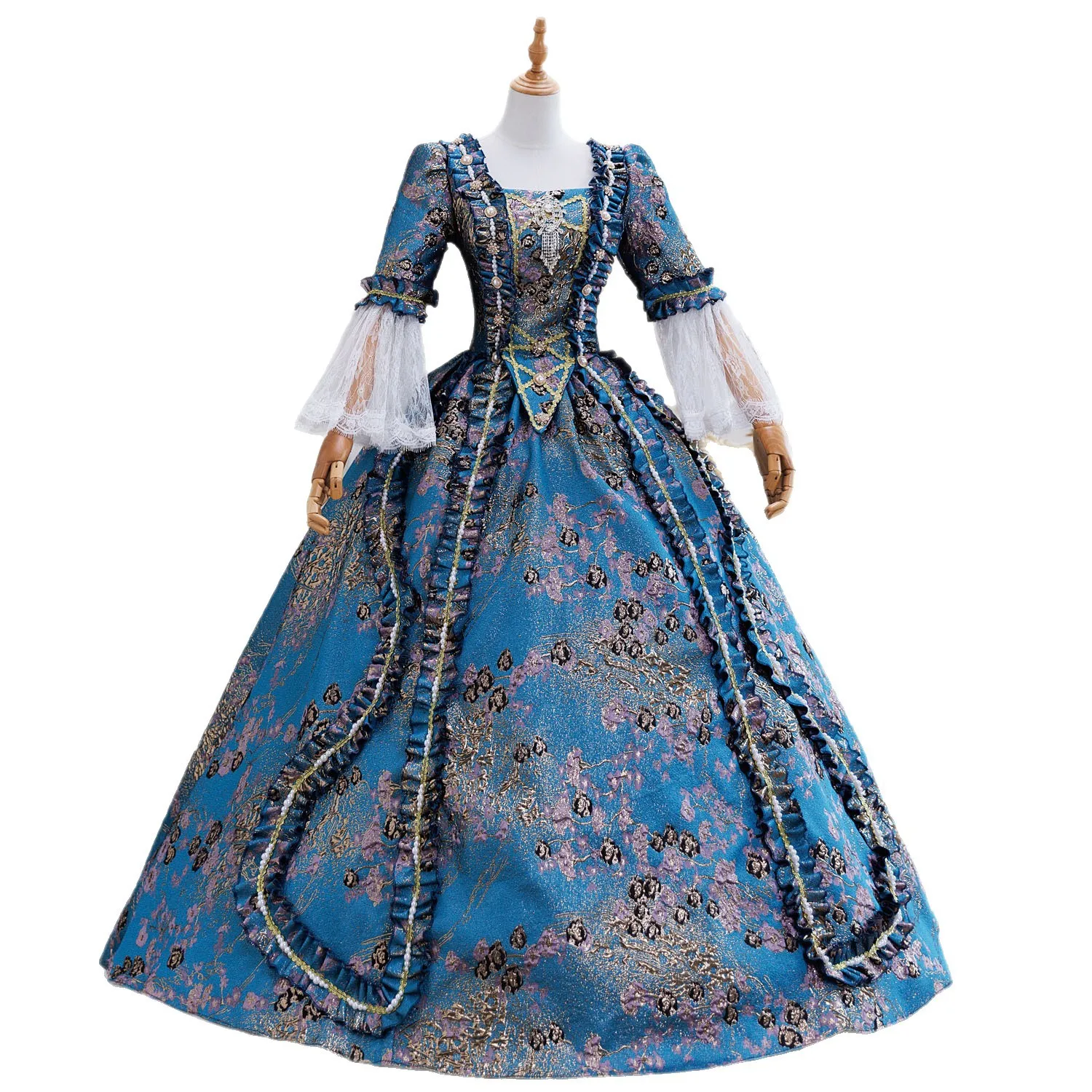 Barocco Francese Principessa Prestazioni Vestito Pittura A Olio Corte Galleggiante Parata Cosplay Dramma Camminata Spettacolo Sukienki Wieczorowe Luksusowe