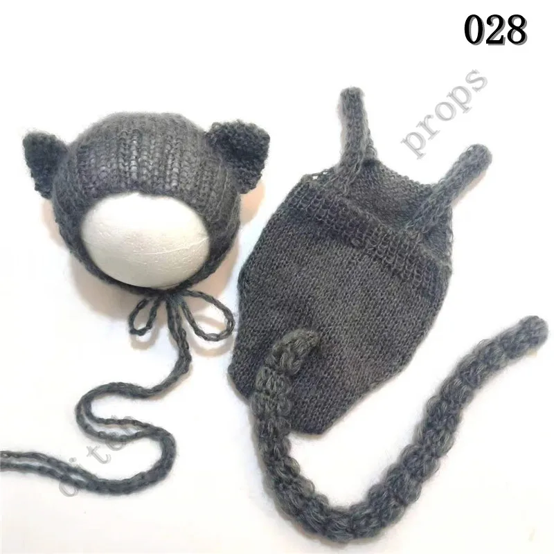 

3-month-old age Newborn Photography Props Mohair Pants + Hats Studio Clothing Animal Modeling