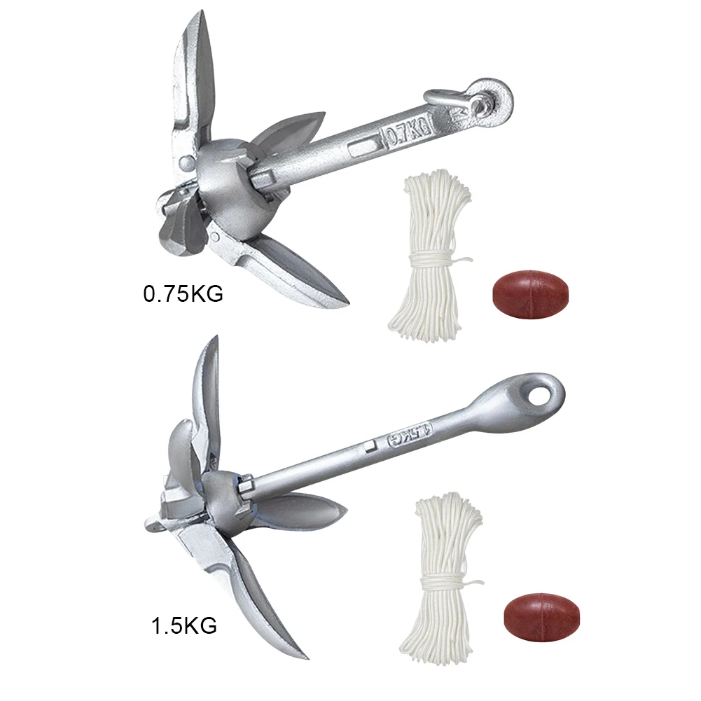 0.7/1.5KG Boat Anchor with 65ft Marine Rope and Buoy Kayak Anchor Marine Anchor for Kayak Fishing Canoes Jet Ski SUP Board view 5