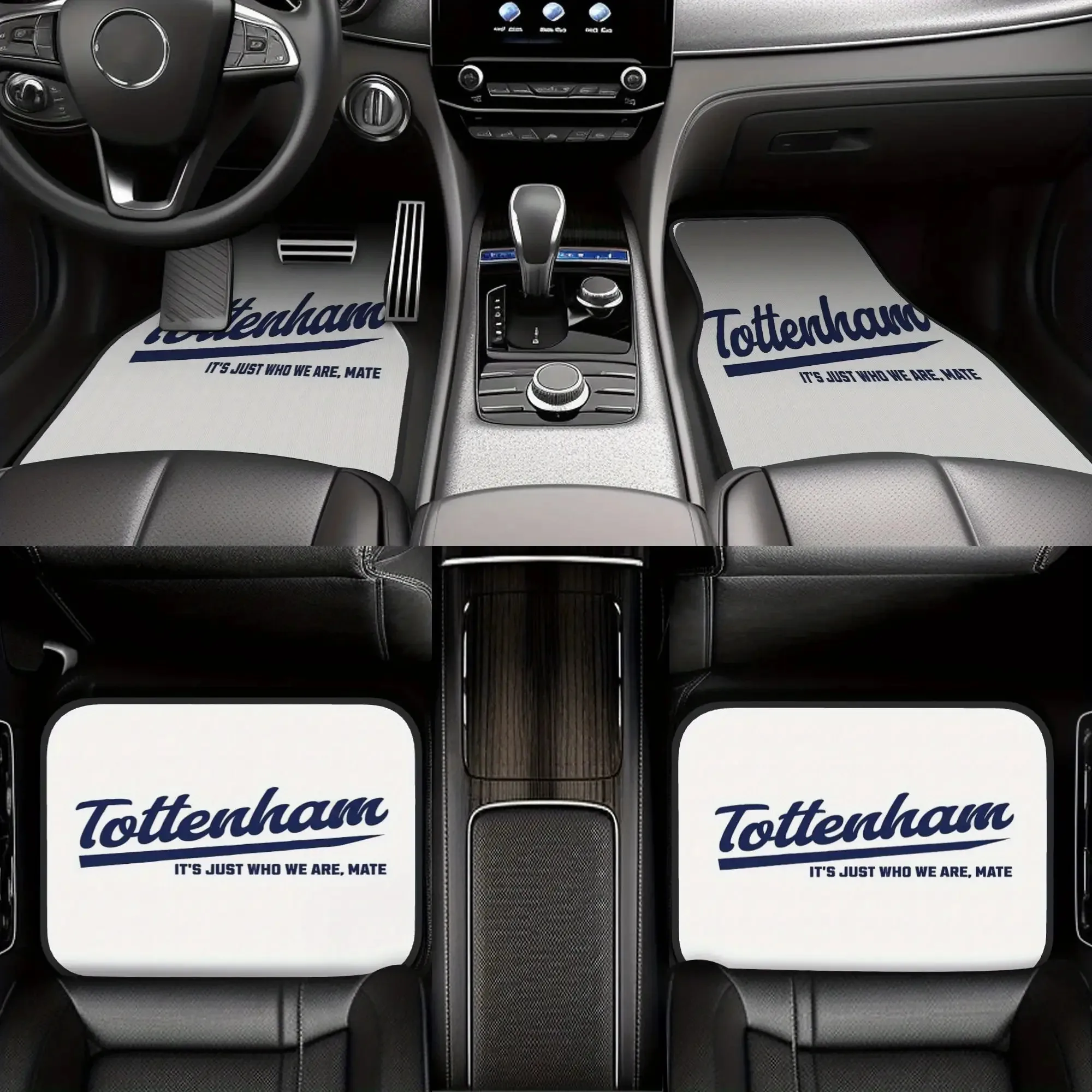 4 alfombrillas para coche Tottenham It's Just Who We Are Mate, duraderas, aptas para coches, regalo ideal, alfombrillas para interior de vehículos, diseño divertido