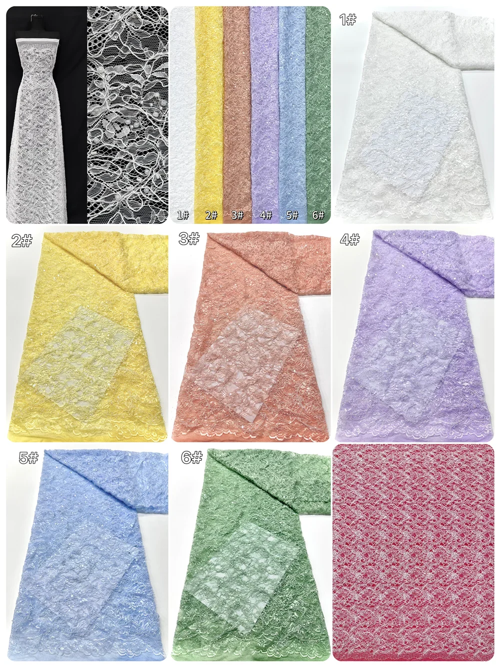 Afrikaanse tule kantstof met pailletten 2025, hoge kwaliteit Franse dikke lijn mesh bruidegom kantstof Nigeria voor het naaien van feestjurk