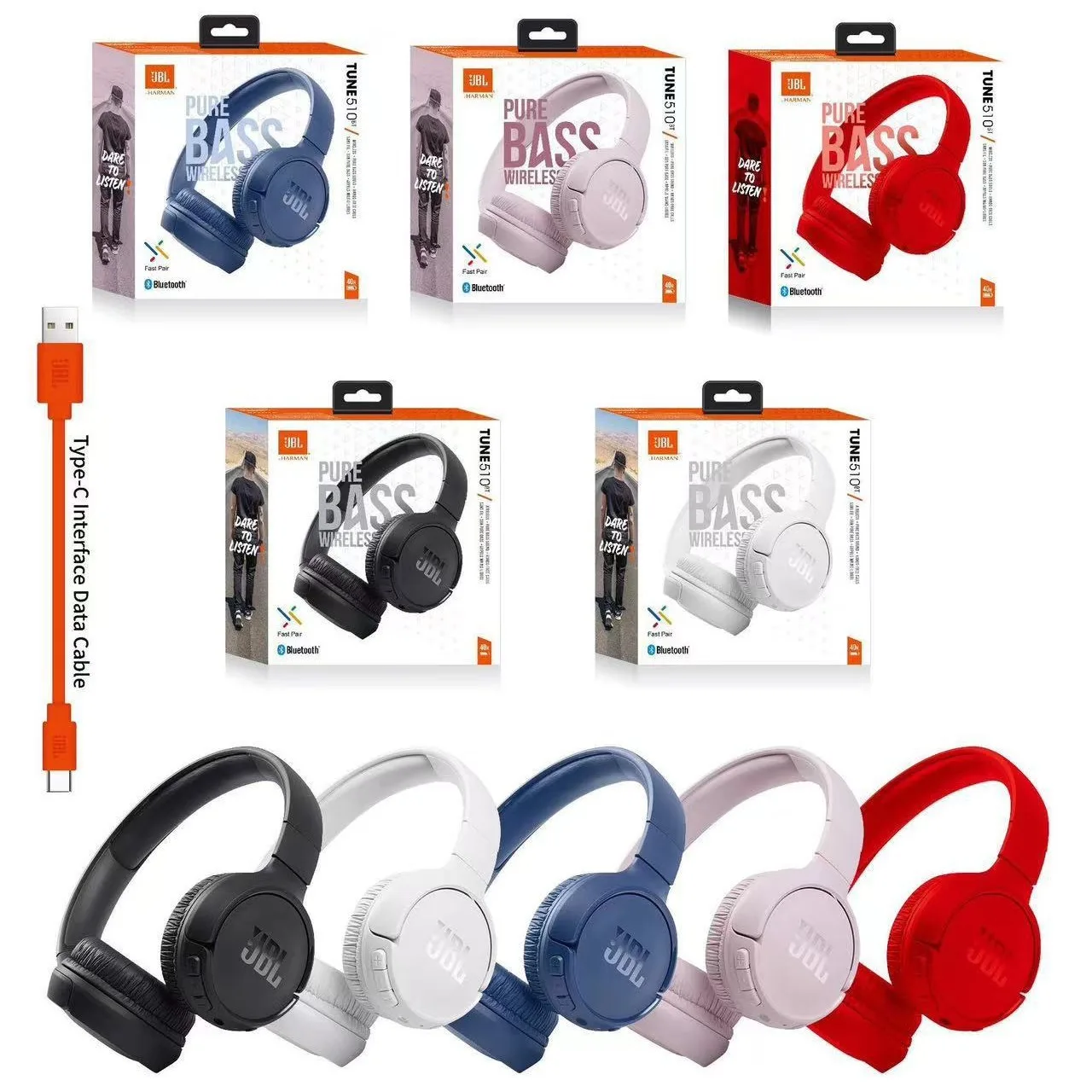 Auricolare Bluetooth wireless TUNE710BT con logo subwoofer adatto per incisione Bluetooth su auricolari