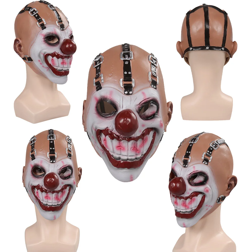 Männer Naschkatzen Cosplay Maske Helm Latex Masken TV verdrehte Metall Maskerade Verkleidung Kostüm Requisiten Halloween Anzug Zubehör