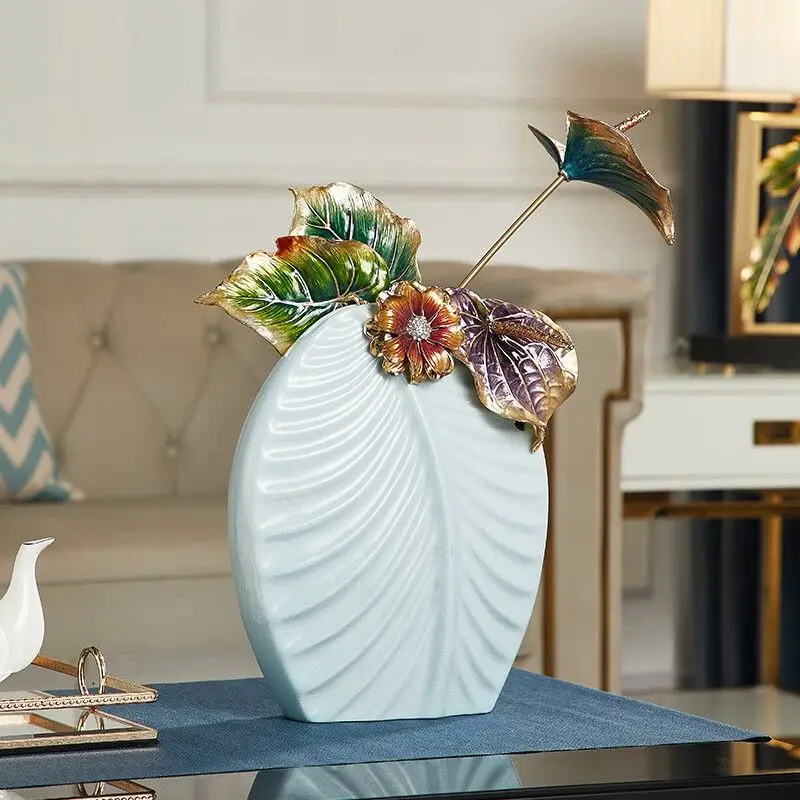 Enamel decorative ornament ceramic vase gift Jiapin home collection