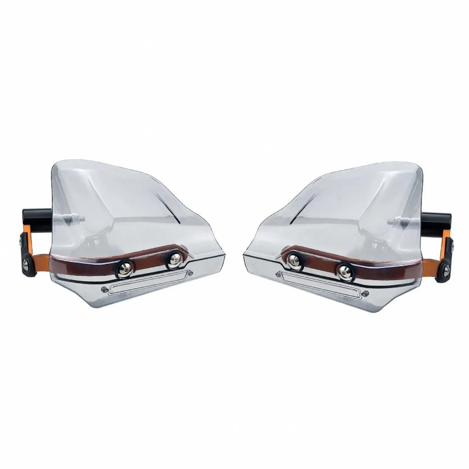 Clear Motorcycle Wind Deflector Hand Guard Aluminum Bracket Bar End Mount for Street Bike Scooter Cold Weather Protection