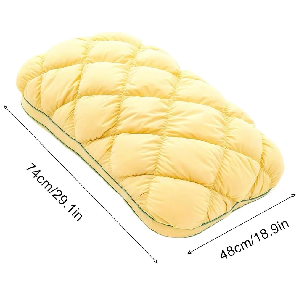 Ultra-Soft Simulated Bread Pillow Fluffy Pineapple Bun Plushie Squishy Decorative Cushion for Dorm Living Room