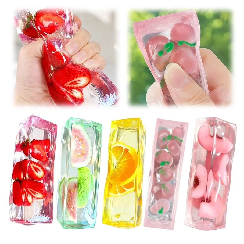 Fruit Shape Soft Squeeze Dough Stress Relief Gadget for Adults Desktop Accessory & Party Favor