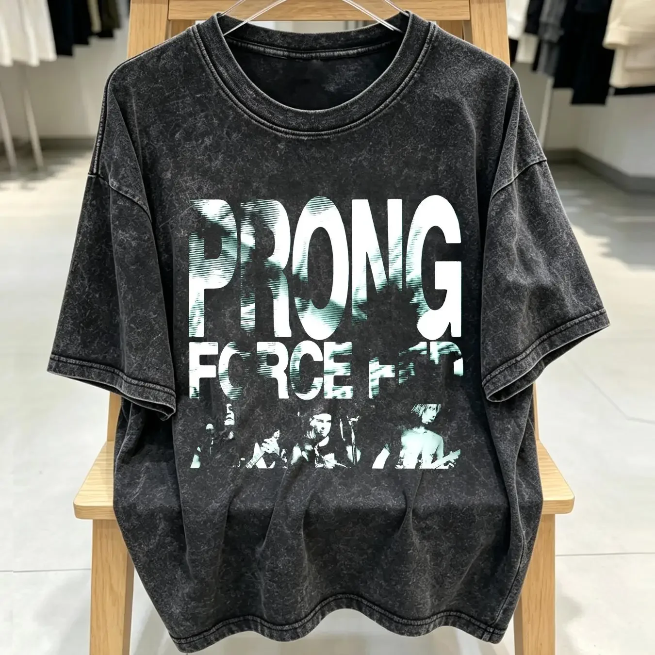 washed T Shirt PRONG FORCE RED 1989 NEW BLACK Cotton All Size S 5XL vintage Washed Soft Versatile graphic designer clothes