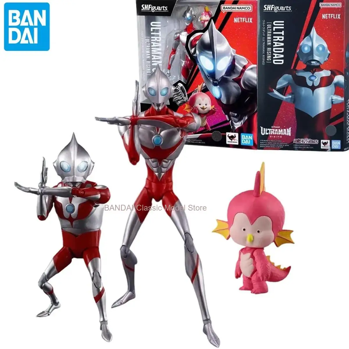 

Bandai Genuine SHF ULTRADAD ULTRAMAN & EMI [ULTRAMAN:RISING] Anime Action Figure Collectible Model Toys Ornaments Gift Children