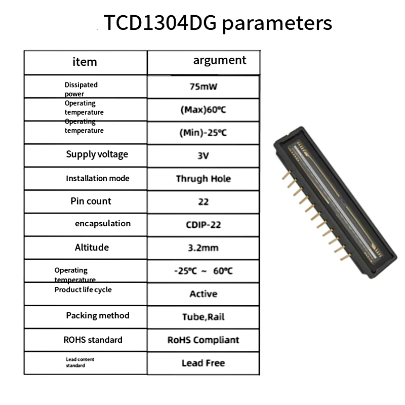 Oryginalny TCD1304DG TCD1304AP TCD1209DG TCD1305DG TCD1305P TCD1209D CDDIP-22 CCD liniowy czujnik obrazu IC — zdjęcie produktu 5