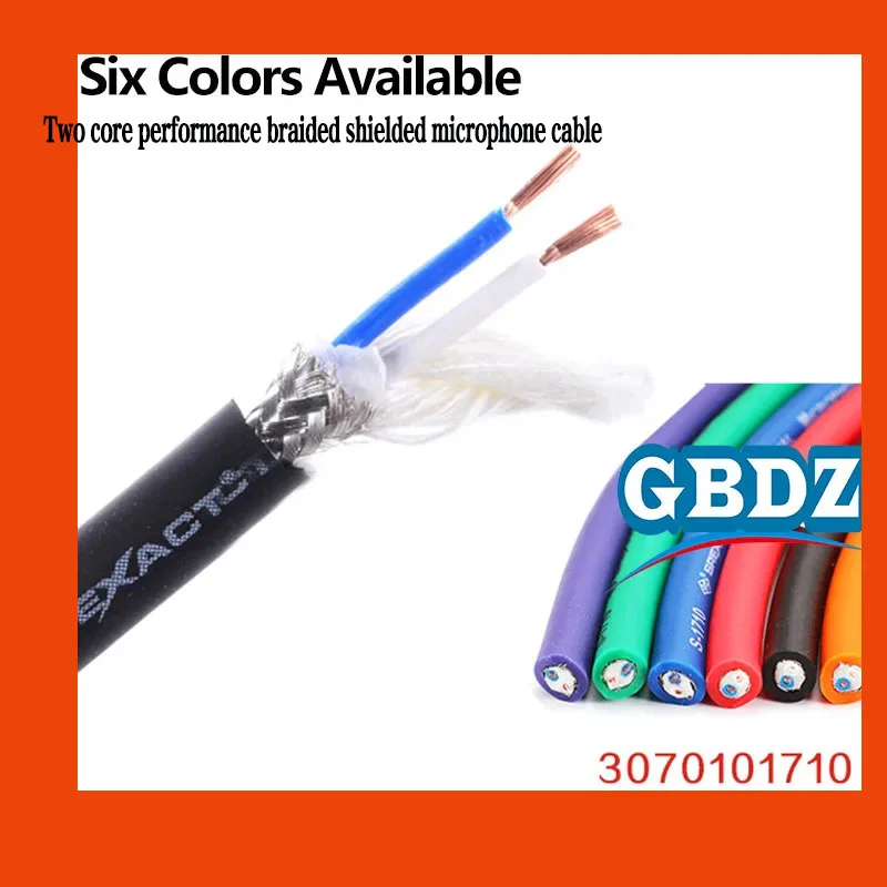 S-1710 Movable Braided Microphone Cable 2-core Balanced Color Audio Signal Line  2T2S Microphone Cable SREXACT