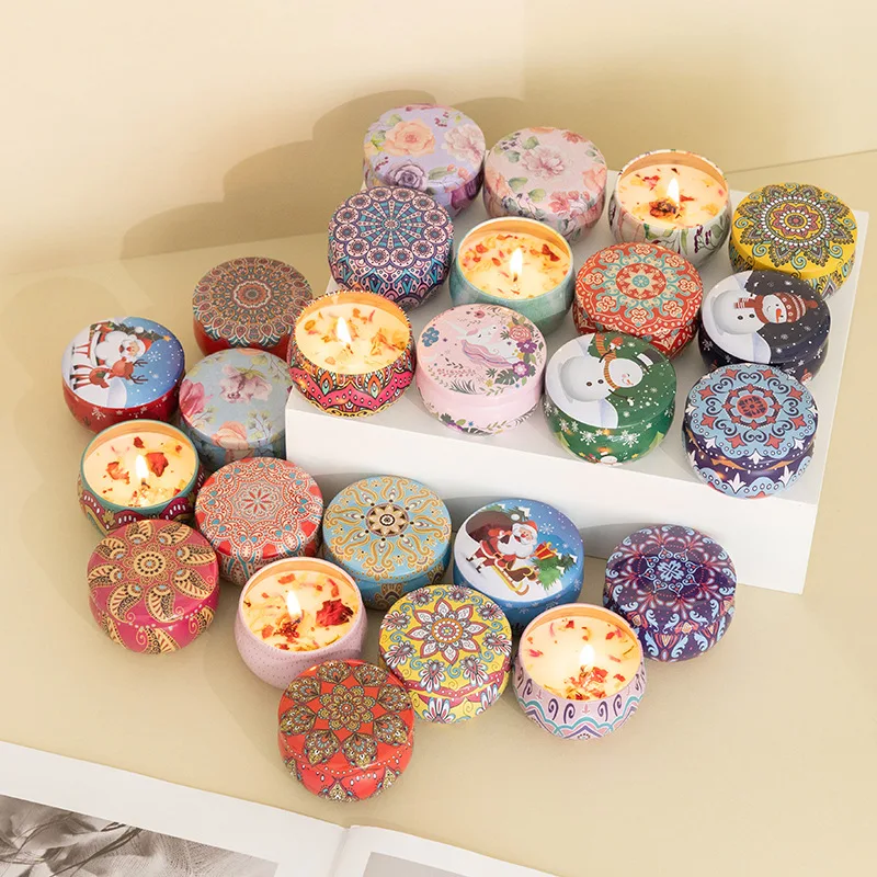 

Aromatherapy Candles Dried Flower Scented Soy Wax Wedding Companion Smokeless Fragrant Incense Candles Romantic Birthday Gift