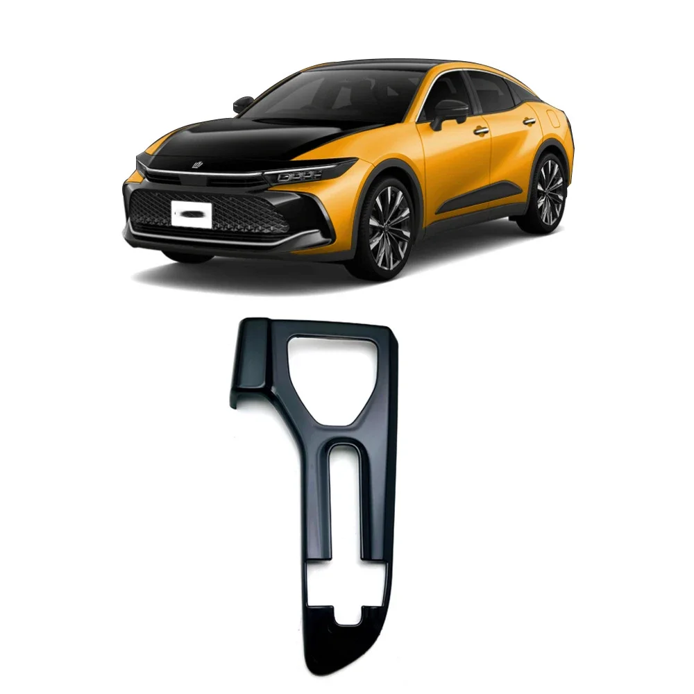 

LHD Or RHD For Toyota Crown Cossover 2023 2024 Black Carbon Fiber Decorative trim for car shift panel frame cover car styling