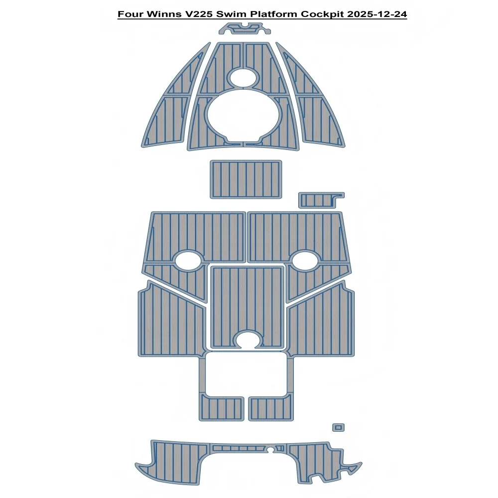 

Four Winns V225 Платформа для плавания Кокпита Pad Лодка Пена EVA Искусственный тик Дека Напольный коврик SeaDek Gatorstep Стиль Самоклеящийся mf98j2th