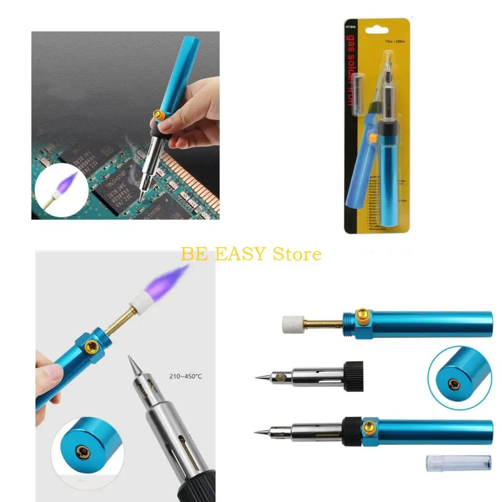 

E28F Gas Soldering Iron Durable Rechargeable Stainless Steel and Changeable Tip