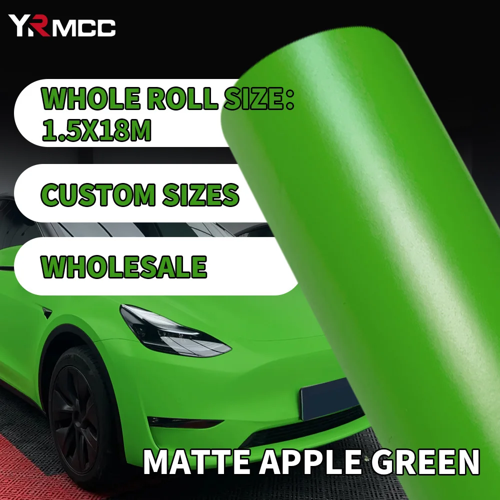 

Automotive Vinyl Paper for Car Film Covering Custom Size 100cmx150cm Motorcycle Stickers DIY Green Matte Wrap Foil Car Supplies