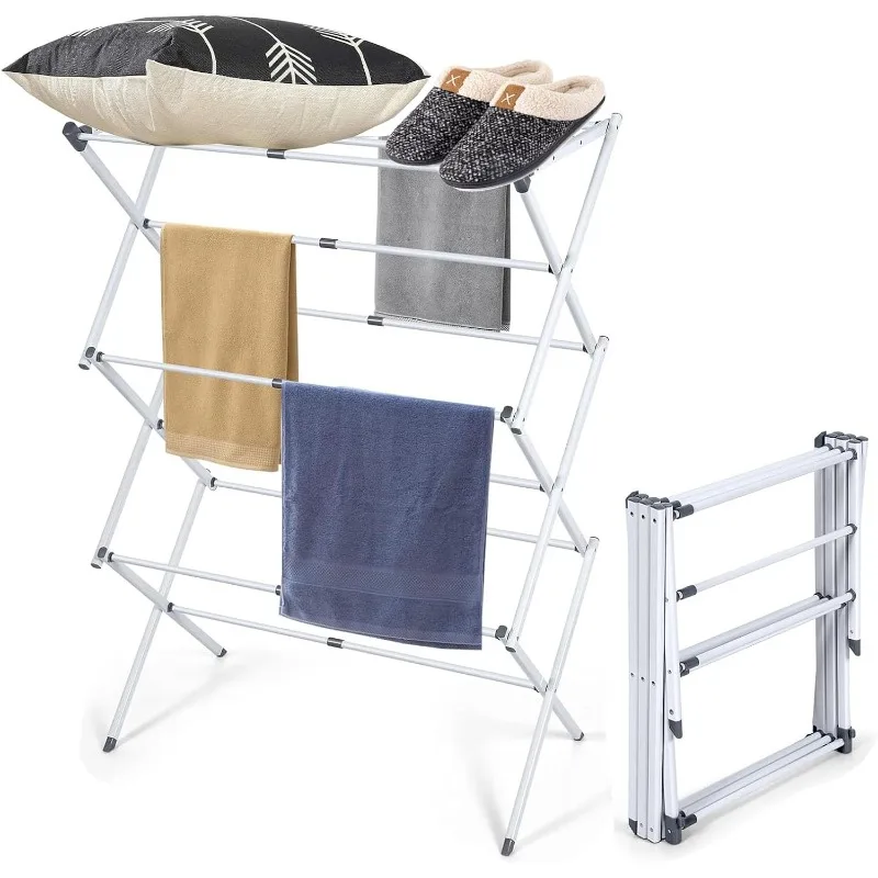 Folding Clothes Drying Rack,Expandable Clothes Drying Rack,Laundry Drying Rack Collapsible Use for Indoor & Outdoor