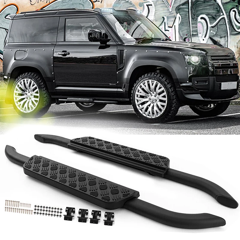 

2pcs Side Step fit for Land Rover Defender 90 2020-2024 L663 2door Running Board Pedal Rail Board