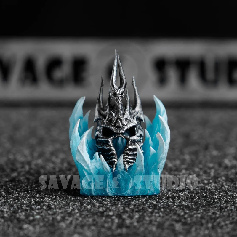 World of Warcraft Anime Keycaps Helmet of The Lich King DIY Custom Keycaps for Mechanical Keyboard Caps PC Gamer Holiday Gifts
