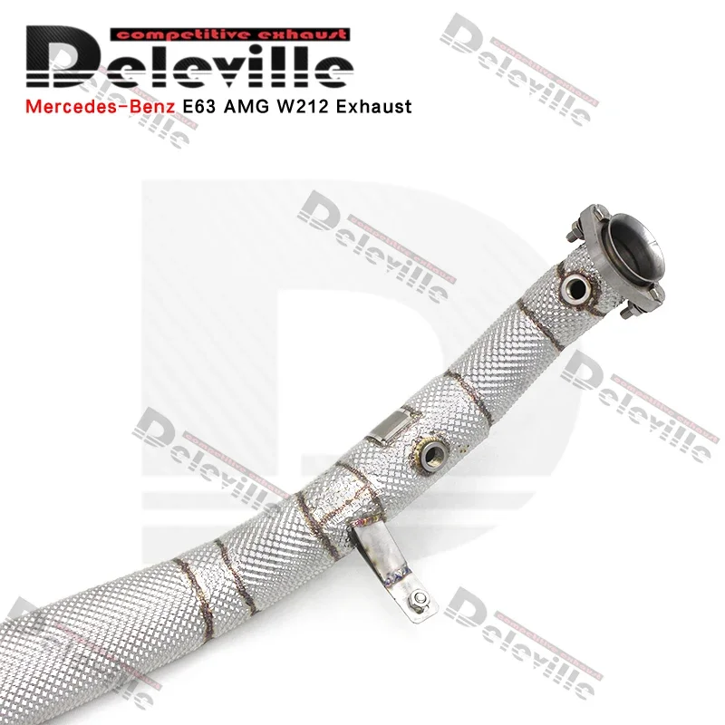 Factory Downpipe For Mercedes-Benz E63 AMG W212 2007-2016 Engine Auto Performance Parts Heat Shield Exhaust Pipe