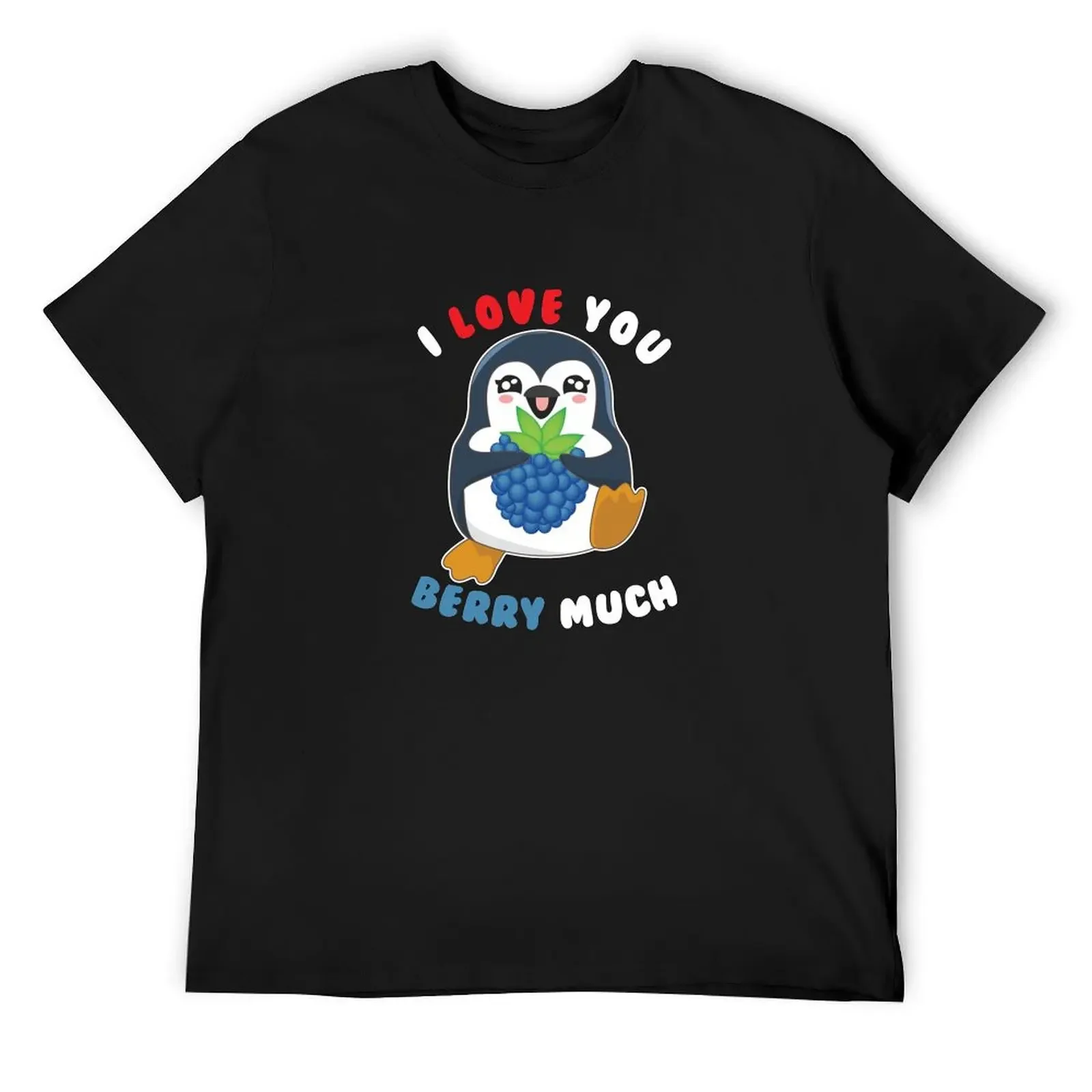 I Love You Berry Much Cute Penguin I Love You Pun T-Shirt sweat customs design your own tops shirts men graphic