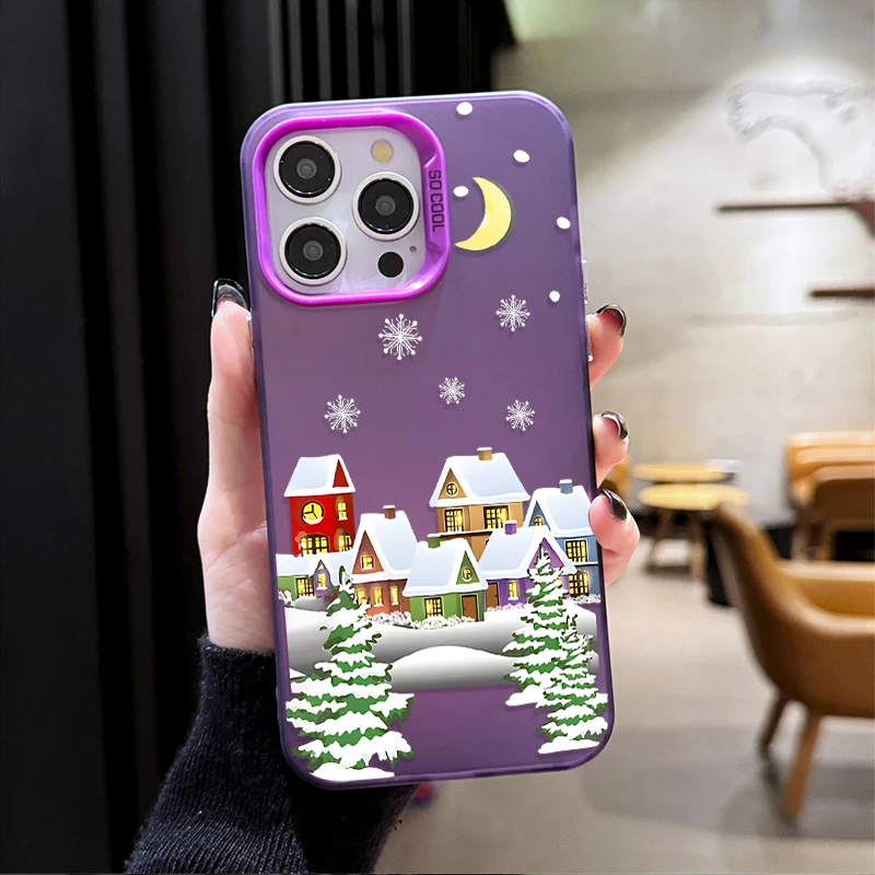 حافظة لهاتف آيفون 14 17 Air 16 15 11 12 13 Pro Max XS X XR Plus 8 7 SE 2020 غطاء خلفي صلب مقاوم للصدمات