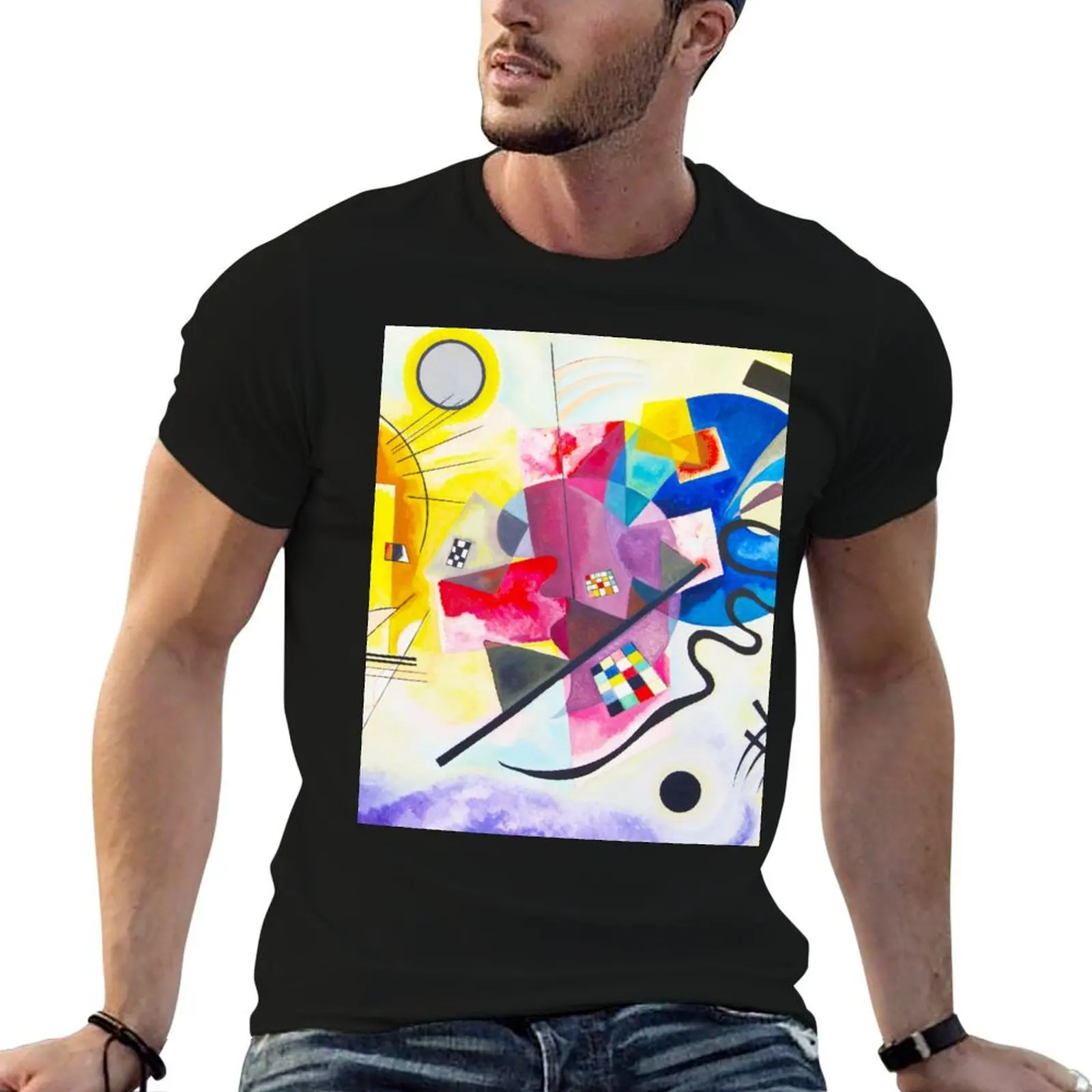 KANDINSKY HD - Yellow Red Blue 1925 T-Shirt cotton tshirt 100% t shirts designer cotton t shirts man 100% T-shirt