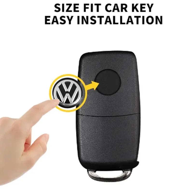 Car Goods 14MM Remote Car Key Stickers Emblem Accessories For Volkswagen Jetta MK5 MK6 Golf-4 5 6 7 Passat 3B7 601 171 B5 B6 B7