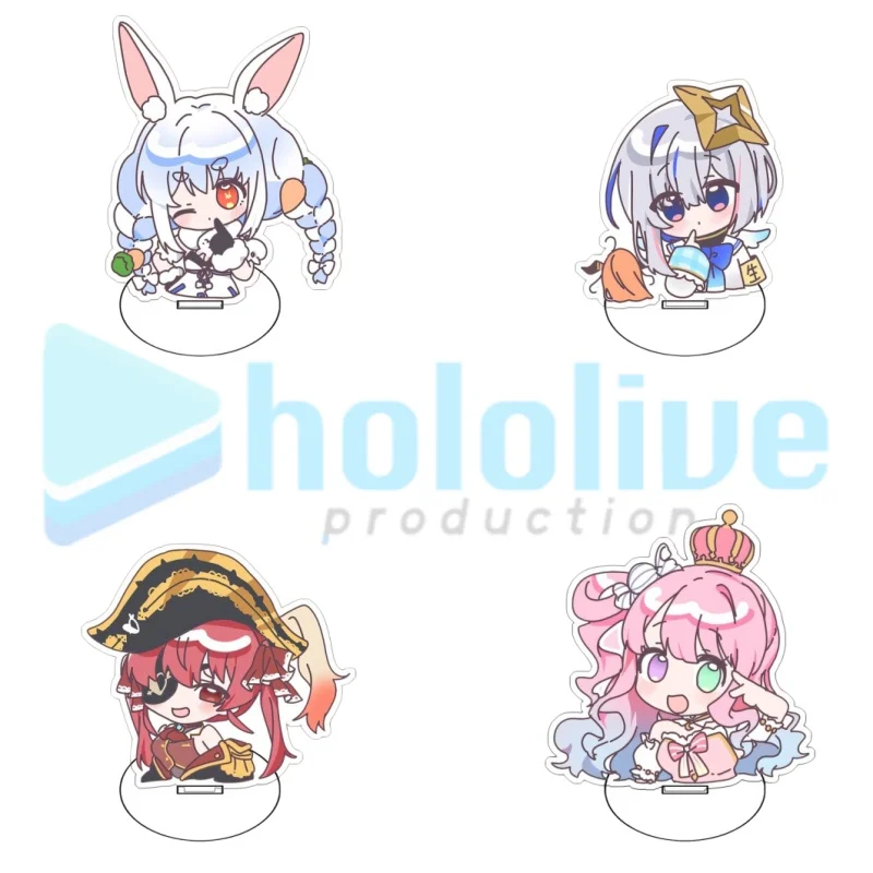 Anime Cute Toy Hololive Vtuber Figure Stand Usada Pekora Uruha Rushia Hosimati Suisei Inugami Korone Acrylic Keychain 10CM