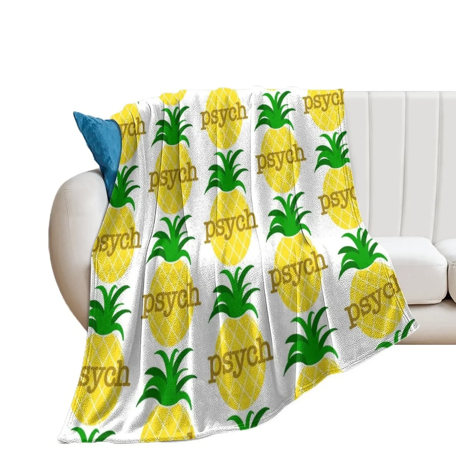 

Psych Pineapple Throw Blanket Softest Single Blankets