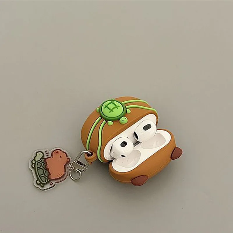 2024 New Miniso Capybara  Airpods Pro Case Cartoon Airpods 1 2 3 4 Cute Anime Protectuve Covers Toys for Girl Birthday Gifts