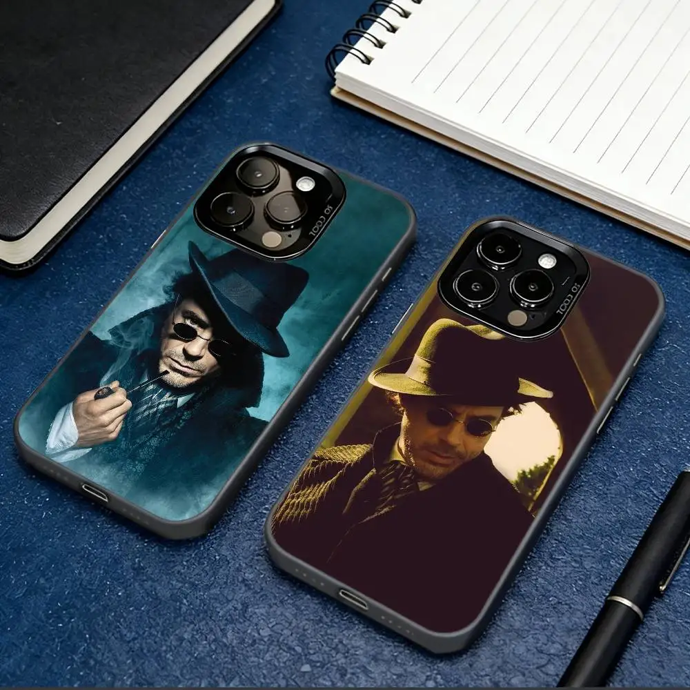 

H-Holmes Movie Phone Case For iPhone 17,16,15,14,13,12,11 Plus,Pro Max,XS,Colored Silver Plated Inside Cover